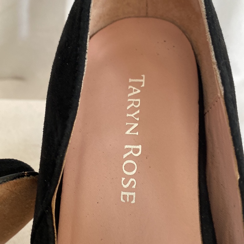 Taryn Rose Black SuedeOpen Toe Pumps - Picture 4 of 4
